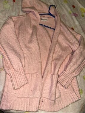 No Boundaries Blush Pink Open-Front Hooded Cardigan